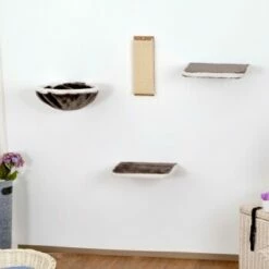 Silvio Design Katzen-Kletterwand 4-teilig Grau