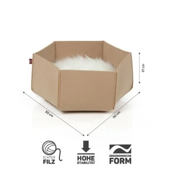 Canadian Cat Company Filzlounge AVA Beige M 5 Canadian Cat Company Filzlounge AVA Beige M – Bild 3
