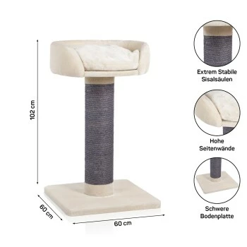 Canadian Cat Company Kratzbaum Savanah 120 Beige 7 Canadian Cat Company Kratzbaum Savanah 120 Beige – Bild 5