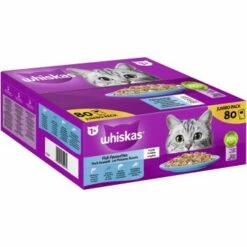Whiskas Jumbo Pack 1+ Fisch Auswahl In Gelee 80 X 85g