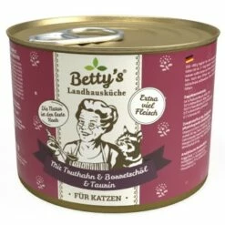 Betty's Landhausküche Mit Truthahn & Borretschöl 6 X 200g Für Katze