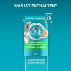 Purina ONE Indoor Formula Mit Thunfisch & Grünen Bohnen 26x85g 21 Purina ONE Indoor Formula Mit Thunfisch & Grünen Bohnen 26x85g -ANIMONDA Verkäufe 463a97c62266406f1c527d0beb183b6ac629b33f 1099273 de DE purina one 3