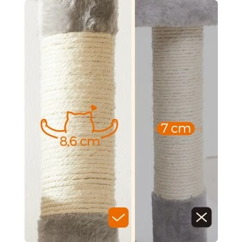 FEANDREA Kratzbaum 164cm Hellgrau Hellgrau 9 FEANDREA Kratzbaum 164cm Hellgrau Hellgrau – Bild 7