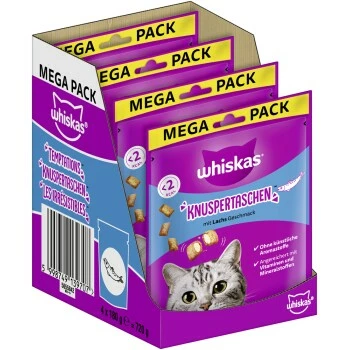 Whiskas Knuspertaschen 4x180g 3 Whiskas Knuspertaschen 4x180g
