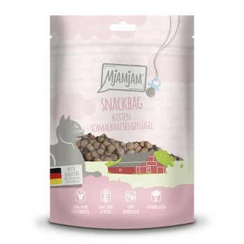 MjAMjAM Snackbag Kitten – Geflügel 8x125g 3 MjAMjAM Snackbag Kitten – Geflügel 8x125g