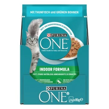 Purina ONE Indoor Formula Mit Thunfisch & Grünen Bohnen 26x85g 12 Purina ONE Indoor Formula Mit Thunfisch & Grünen Bohnen 26x85g – Bild 10