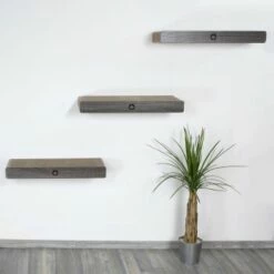 Canadian Cat Company 3er Set Kratzbrett Cloud Für Die Wand Dunkelgrau
