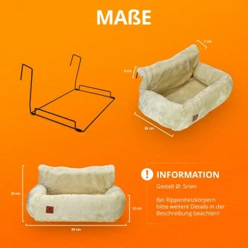 Schlitzohr Heizungsliege Lucky Beige 7 Schlitzohr Heizungsliege Lucky Beige – Bild 5