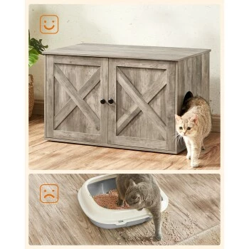 FEANDREA Katzenklo Schrank Greige 9 FEANDREA Katzenklo Schrank Greige – Bild 7