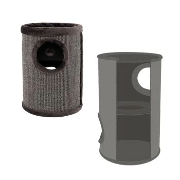 Lionto 50cm Kratztonne Mit Sisal Kratzturm Grau 8 Lionto 50cm Kratztonne Mit Sisal Kratzturm Grau – Bild 6