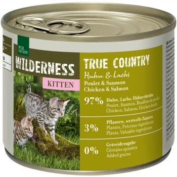 REAL NATURE WILDERNESS Kitten True Country Huhn & Lachs 6x200 G 2 REAL NATURE WILDERNESS Kitten True Country Huhn & Lachs 6x200 G