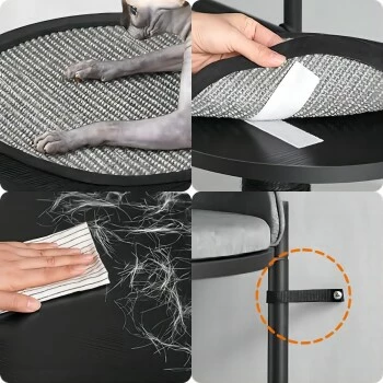 FEANDREA Kratzbaum Modern Metallrohre Sisalstamm 7 FEANDREA Kratzbaum Modern Metallrohre Sisalstamm – Bild 5