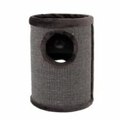 Lionto 50cm Kratztonne Mit Sisal Kratzturm Grau