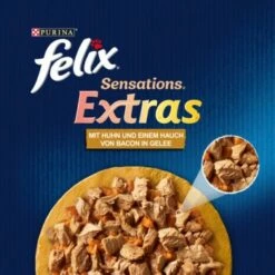 Felix Sensations Extras Gelees 26x85g Mit Huhn Und Einem Hauch Von Bacon -ANIMONDA Verkäufe acc1fa71e4b94693a0005eea2c6544d0e6a79fbe 74fcf208f3936ff9e03de953bbc2026fce5d3760