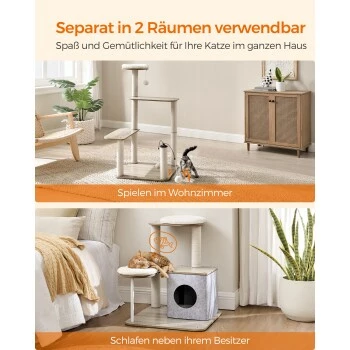 FEANDREA Kratzbaum 360° drehbare Plüschbälle 11 FEANDREA Kratzbaum 360° drehbare Plüschbälle – Bild 9