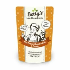 Betty's Landhausküche Frischebeutel Mit Ente 12 X 100g Für Katze