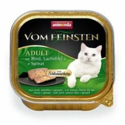 Animonda Vom Feinsten Adult Mit Schlemmerkern 32x100g Rind, Lachsfilet & Spinat