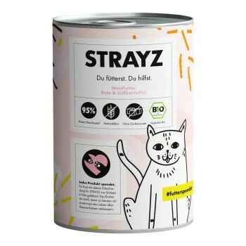 STRAYZ BIO 6x400g Ente & Süßkartoffel 3 STRAYZ BIO 6x400g Ente & Süßkartoffel