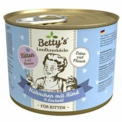 Betty's Landhausküche Kitten Huhn & Rind 6 X 200g Für Katze