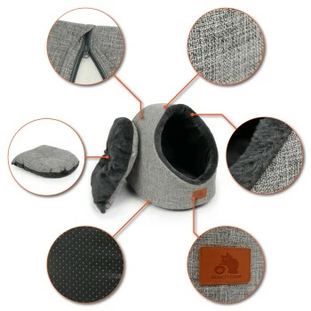 Schlitzohr Katzenhöhle Oskar Grau 8 Schlitzohr Katzenhöhle Oskar Grau – Bild 6