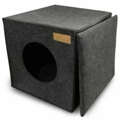 KaraLuna Katzenhöhle Aus Filz Fürs Regal Dunkelgrau