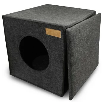 KaraLuna Katzenhöhle Aus Filz Fürs Regal Dunkelgrau 3 KaraLuna Katzenhöhle Aus Filz Fürs Regal Dunkelgrau