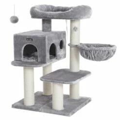 FEANDREA Kratzbaum 112cm Hellgrau Hellgrau