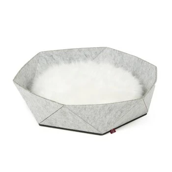 Canadian Cat Company Filz-Katzenkorb Zoey Hellgrau 5 Canadian Cat Company Filz-Katzenkorb Zoey Hellgrau – Bild 3