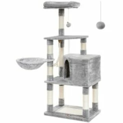 FEANDREA Kletterbaum 138cm Hellgrau Hellgrau