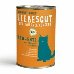 LIEBESGUT Biokost Adult 6x400g Bio Ente Mit Mangold Und Reis