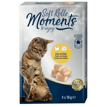 MOMENTS Soft Rolls 6x4x10g Huhn & Käse 3 MOMENTS Soft Rolls 6x4x10g Huhn & Käse